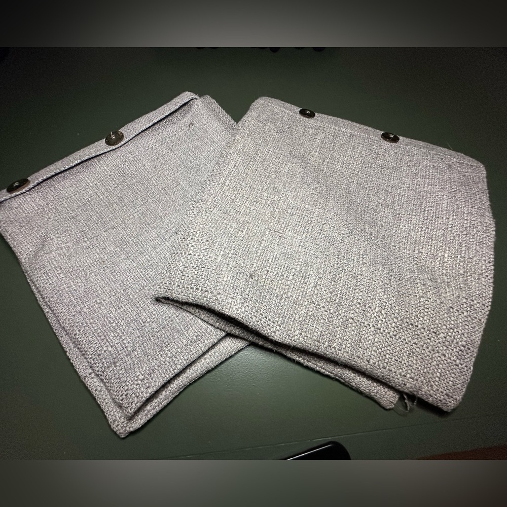 Set of 2 grey pillow covers 18x18
